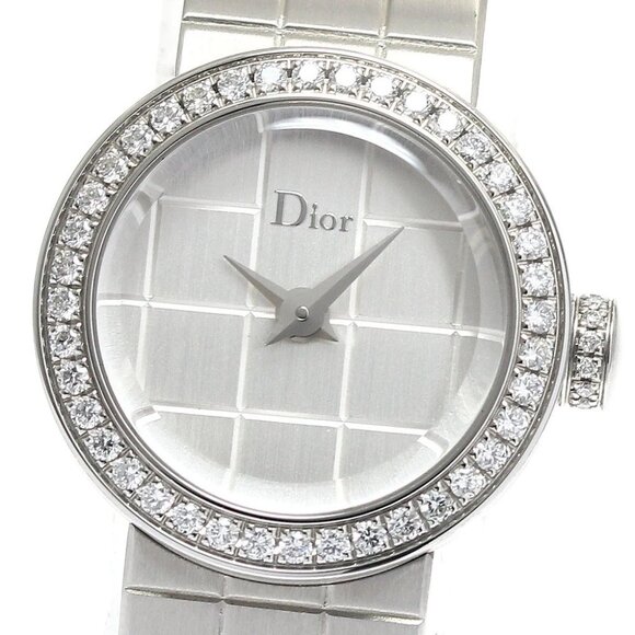 Dior La di de dior Diamond Bezel Silver Dial Quartz Ladies Watch - Picture 1 of 6